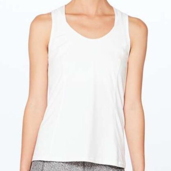 Lululemon Goal Crusher Tank (Stripe) White - Picture 1 of 14